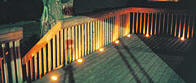 Picture of a deck using recessed deck lighting kit.
