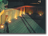 Picture of a deck using in deck lighting disks